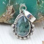 Green Kyanite 0.75" 925 Sterling Silver Pendant (RS34-103)