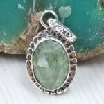 Green Kyanite 0.75" 925 Sterling Silver Pendant (RS34-101)