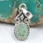 Green Kyanite 1" 925 Sterling Silver Pendant (RS34-102)