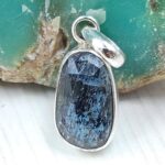 Teal Kyanite 0.75" 925 Sterling Silver Pendant (RS34-222)