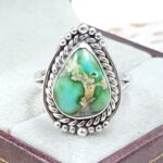 Sonoran Gold Turquoise Size US 8 925 Sterling Silver Ring (RS28-60)