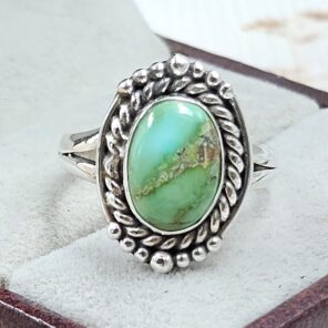 Sonoran Gold Turquoise Size US 7 925 Sterling Silver Ring (RS28-62)