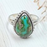 Sonoran Gold Turquoise Size US 10 925 Sterling Silver Ring (RS28-69)