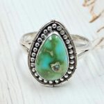 Sonoran Gold Turquoise Size US 10 925 Sterling Silver Ring (RS28-70)