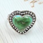 Sonoran Gold Turquoise Size US 8 925 Sterling Silver Ring (RS28-76)