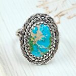 Sonoran Gold Turquoise Size US 9 925 Sterling Silver Ring (RS28-77)