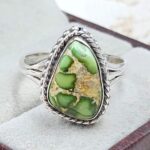 Sonoran Gold Turquoise Size US 10 925 Sterling Silver Ring (RS28-78)
