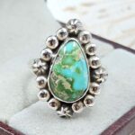 Sonoran Gold Turquoise Size US 8 925 Sterling Silver Ring (RS28-79)