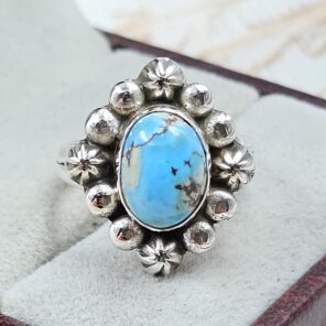 Golden Hills Turquoise Size US 6 925 Sterling Silver Ring (RS28-33)