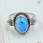 Golden Hills Turquoise Size US 6 925 Sterling Silver Ring (RS28-34)