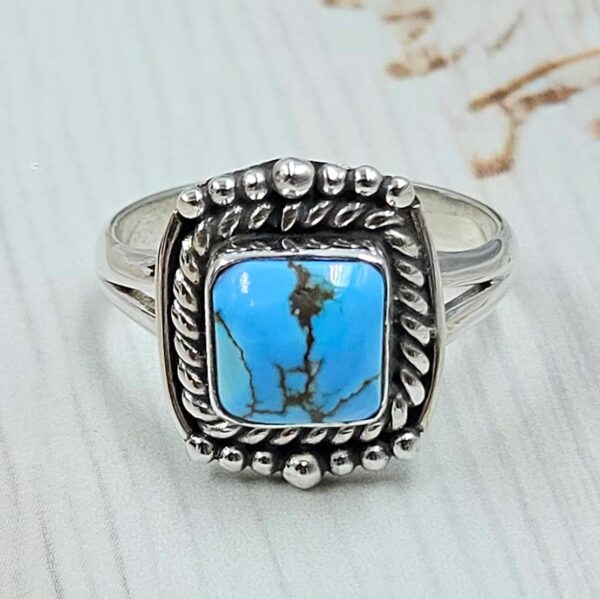 Golden Hills Turquoise Size US 8 925 Sterling Silver Ring (RS28-35)