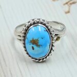 Golden Hills Turquoise Size US 7 925 Sterling Silver Ring (RS28-36)