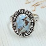 Golden Hills Turquoise Size US 7 925 Sterling Silver Ring (RS28-39)