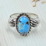 Golden Hills Turquoise Size US 6 925 Sterling Silver Ring (RS28-42)