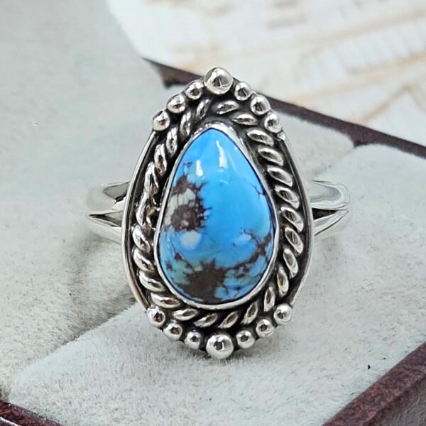 Golden Hills Turquoise Size US 7 925 Sterling Silver Ring (RS28-45)