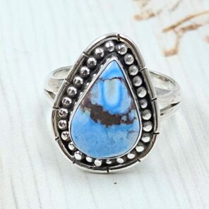 Golden Hills Turquoise Size US 6 925 Sterling Silver Ring (RS28-56)