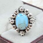 Golden Hills Turquoise Size US 8 925 Sterling Silver Ring (RS28-57)