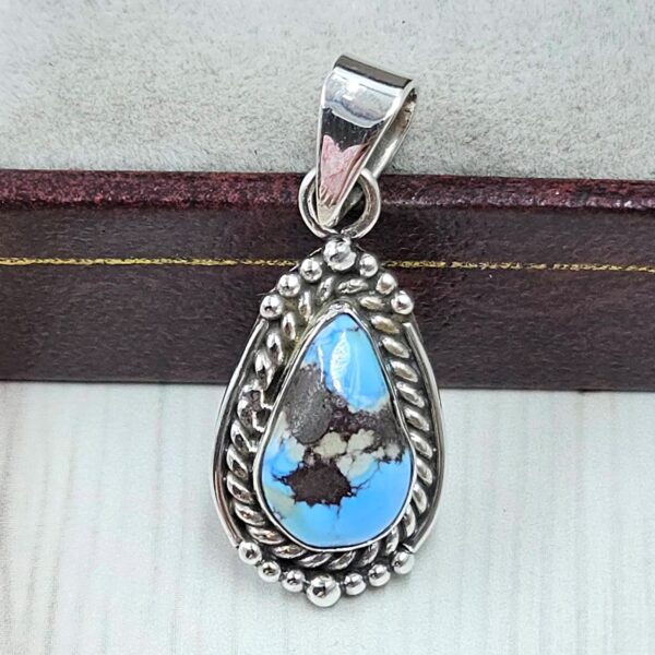 Golden Hills Turquoise 1" 925 Sterling Silver Pendant (REXT39-121)