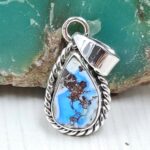 Golden Hills Turquoise 0.75" 925 Sterling Silver Pendant (REXT39-142)