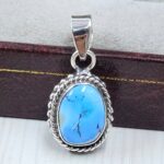 Golden Hills Turquoise 0.75" 925 Sterling Silver Pendant (REXT39-148)