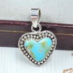 Sonoran Gold Turquoise 0.75" 925 Sterling Silver Pendant (REXT39-83)