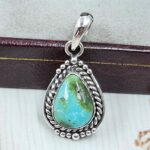 Sonoran Gold Turquoise 1" 925 Sterling Silver Pendant (REXT39-84)