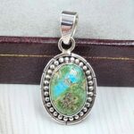 Sonoran Gold Turquoise 1" 925 Sterling Silver Pendant (REXT39-86)