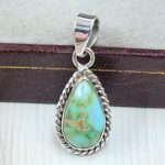 Sonoran Gold Turquoise 1" 925 Sterling Silver Pendant (REXT39-100)