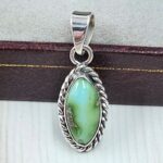 Sonoran Gold Turquoise 1" 925 Sterling Silver Pendant (REXT39-101)