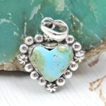 Sonoran Gold Turquoise 1" 925 Sterling Silver Pendant (REXT39-108)