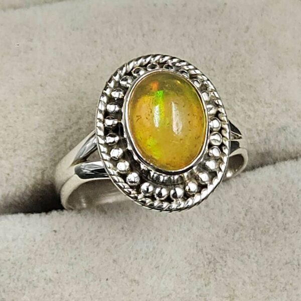 Ethiopian Opal Size US 6 925 Sterling Silver Ring (RS105-673) - Image 2