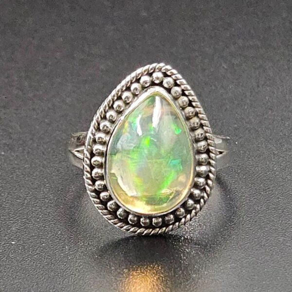 Ethiopian Opal Size US 7 925 Sterling Silver Ring (RS105-675)