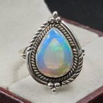 Ethiopian Opal Size US 8 925 Sterling Silver Ring (RS105-679)