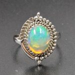 Ethiopian Opal Size US 8 925 Sterling Silver Ring (RS105-680)