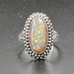Ethiopian Opal Size US 6 925 Sterling Silver Ring (RS105-705)