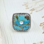 Mohave Dice Turquoise 925 Sterling Silver Ring  (RS113-396)