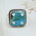 Mohave Dice Turquoise 925 Sterling Silver Ring  (RS113-398)