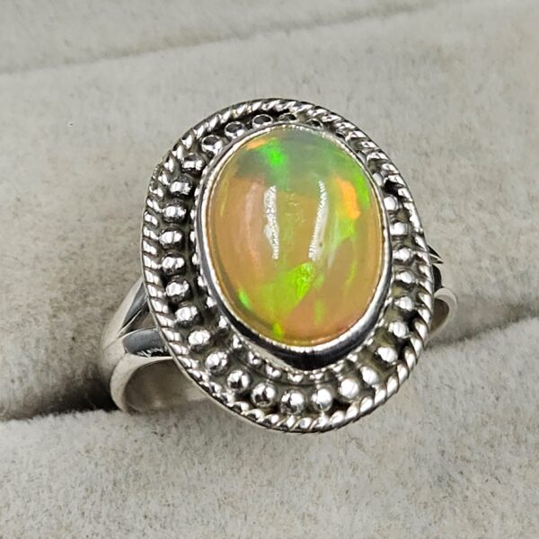 Ethiopian Opal Size US 6 925 Sterling Silver Ring (RS105-682) - Image 2