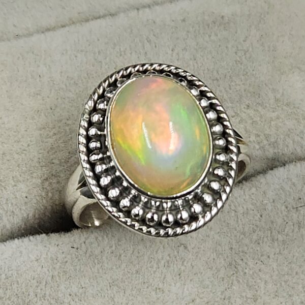 Ethiopian Opal Size US 5 925 Sterling Silver Ring (RS105-683) - Image 2