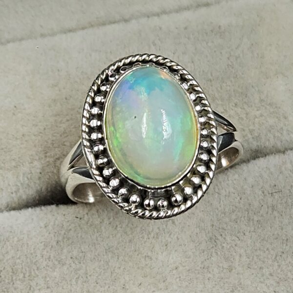 Ethiopian Opal Size US 8 925 Sterling Silver Ring (RS105-684) - Image 2
