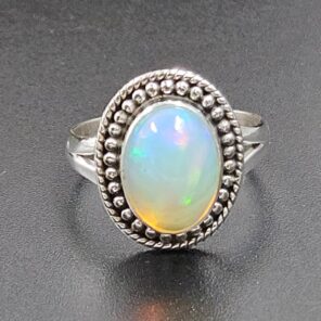 Ethiopian Opal Size US 7 925 Sterling Silver Ring (RS105-688)