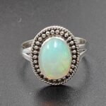 Ethiopian Opal Size US 8 925 Sterling Silver Ring (RS105-689)