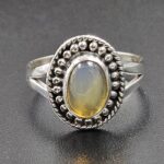 Ethiopian Opal Size US 5 925 Sterling Silver Ring (RS105-691)