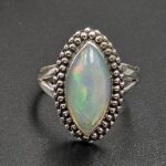 Ethiopian Opal Size US 6 925 Sterling Silver Ring (RS105-694)