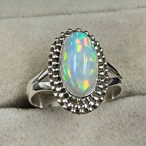 Ethiopian Opal Size US 8 925 Sterling Silver Ring (RS105-699) - Image 2