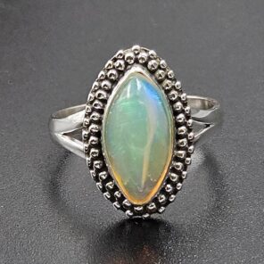 Ethiopian Opal Size US 8 925 Sterling Silver Ring (RS105-703)