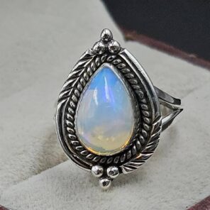 Ethiopian Opal Size US 5 925 Sterling Silver Ring (RS105-713)