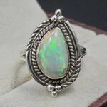 Ethiopian Opal Size US 6 925 Sterling Silver Ring (RS105-717)