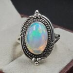 Ethiopian Opal Size US 7 925 Sterling Silver Ring (RS105-719)