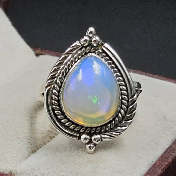 Ethiopian Opal Size US 7 925 Sterling Silver Ring (RS105-721)